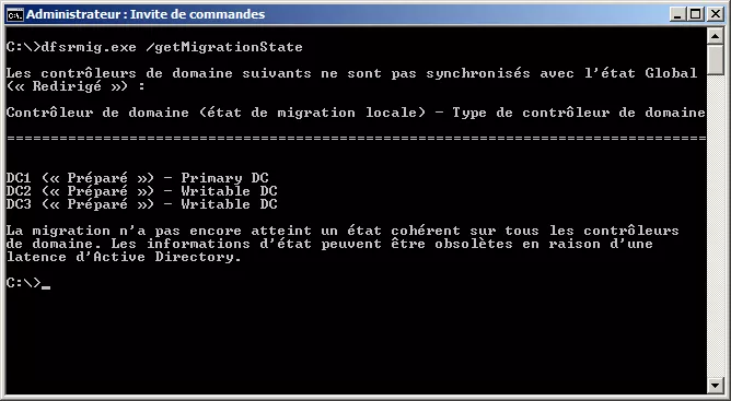 dfsrmig.exe /setGlobalState 2 en cours